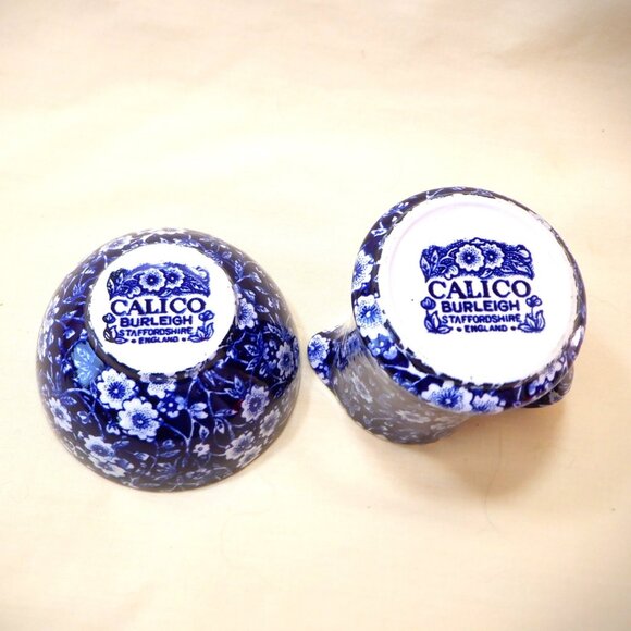 *** CALICO BURLEIGH Staffordshire *** Cream / Sugar - Picture 2 of 2